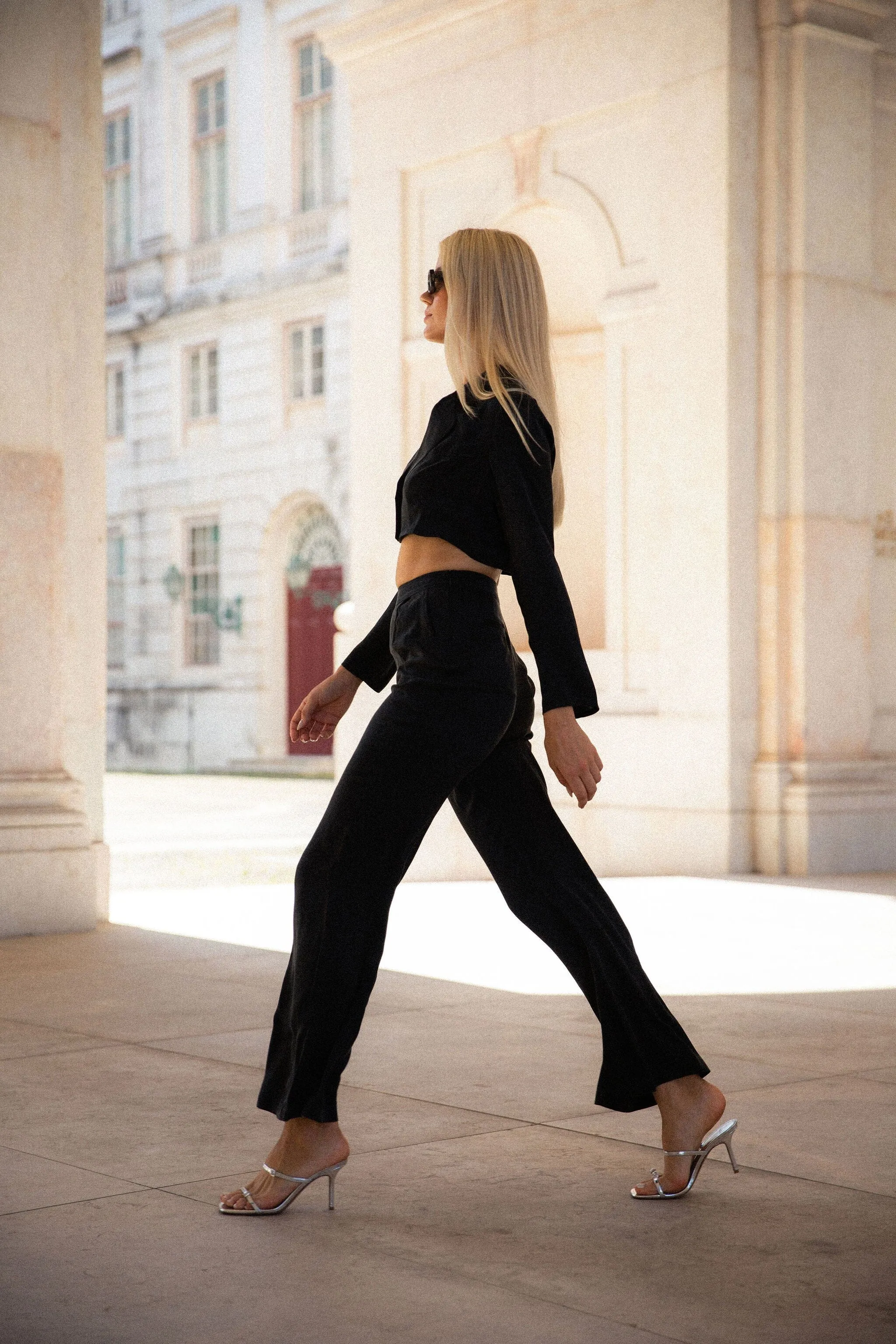 High-Waisted Silk Pant (Short, Regular & Long) - Last Chance Archive
