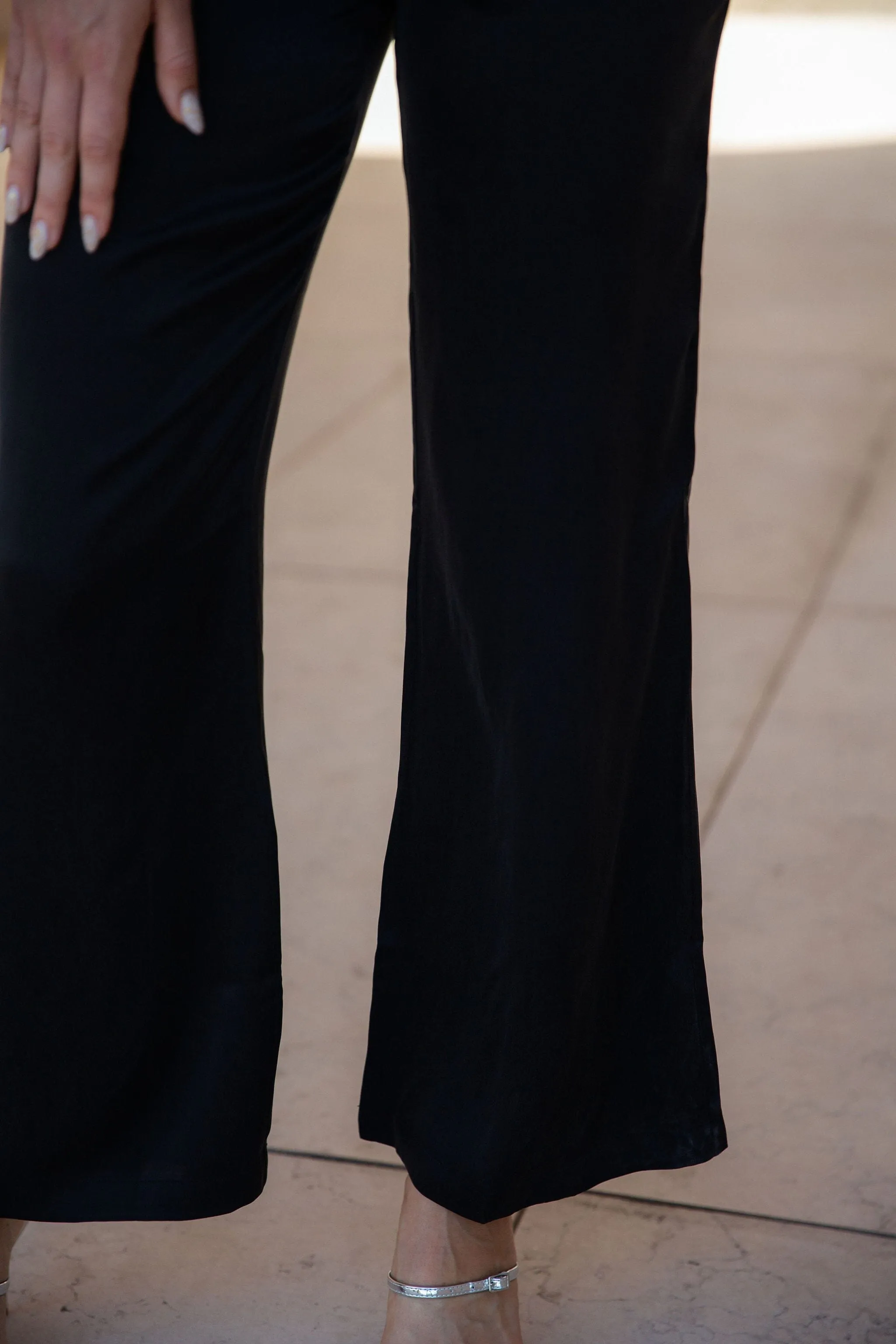 High-Waisted Silk Pant (Short, Regular & Long) - Last Chance Archive
