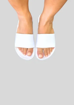 Human  CHERRY  Pool Slide - White