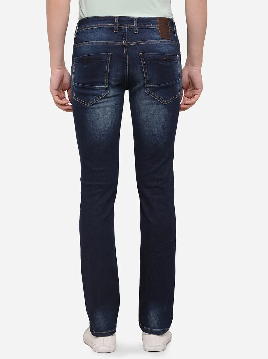 Indigo Blue Washed Slim Fit Jeans | JadeBlue