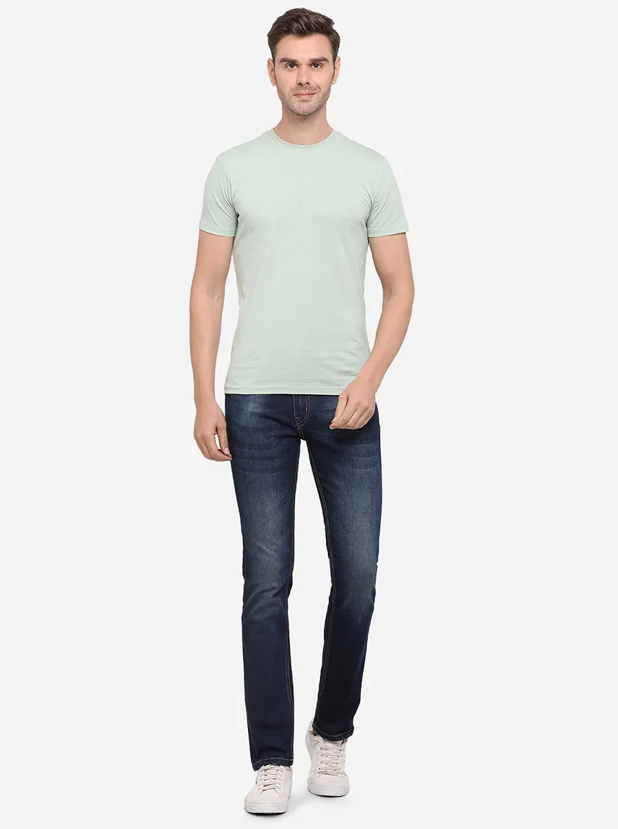 Indigo Blue Washed Slim Fit Jeans | JadeBlue