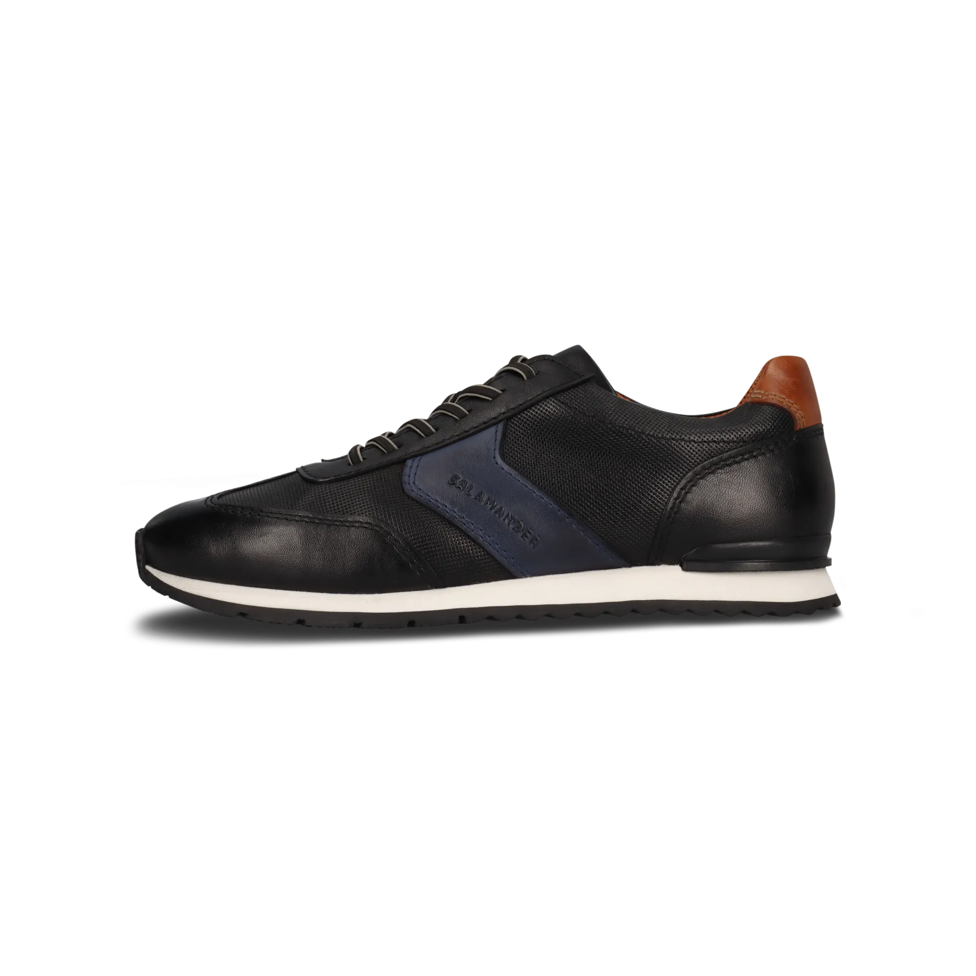 Leder Sneaker schwarz