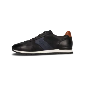 Leder Sneaker schwarz