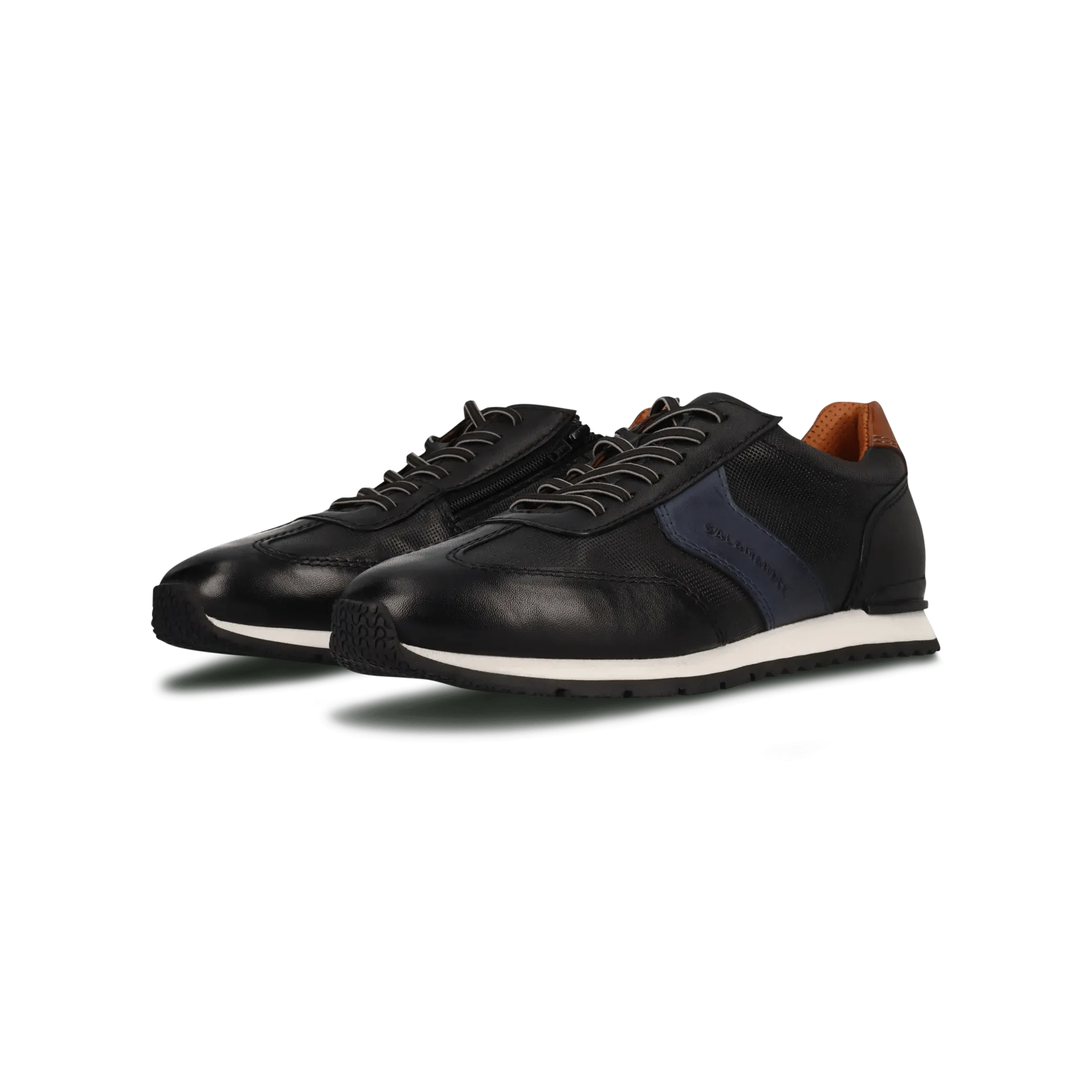 Leder Sneaker schwarz