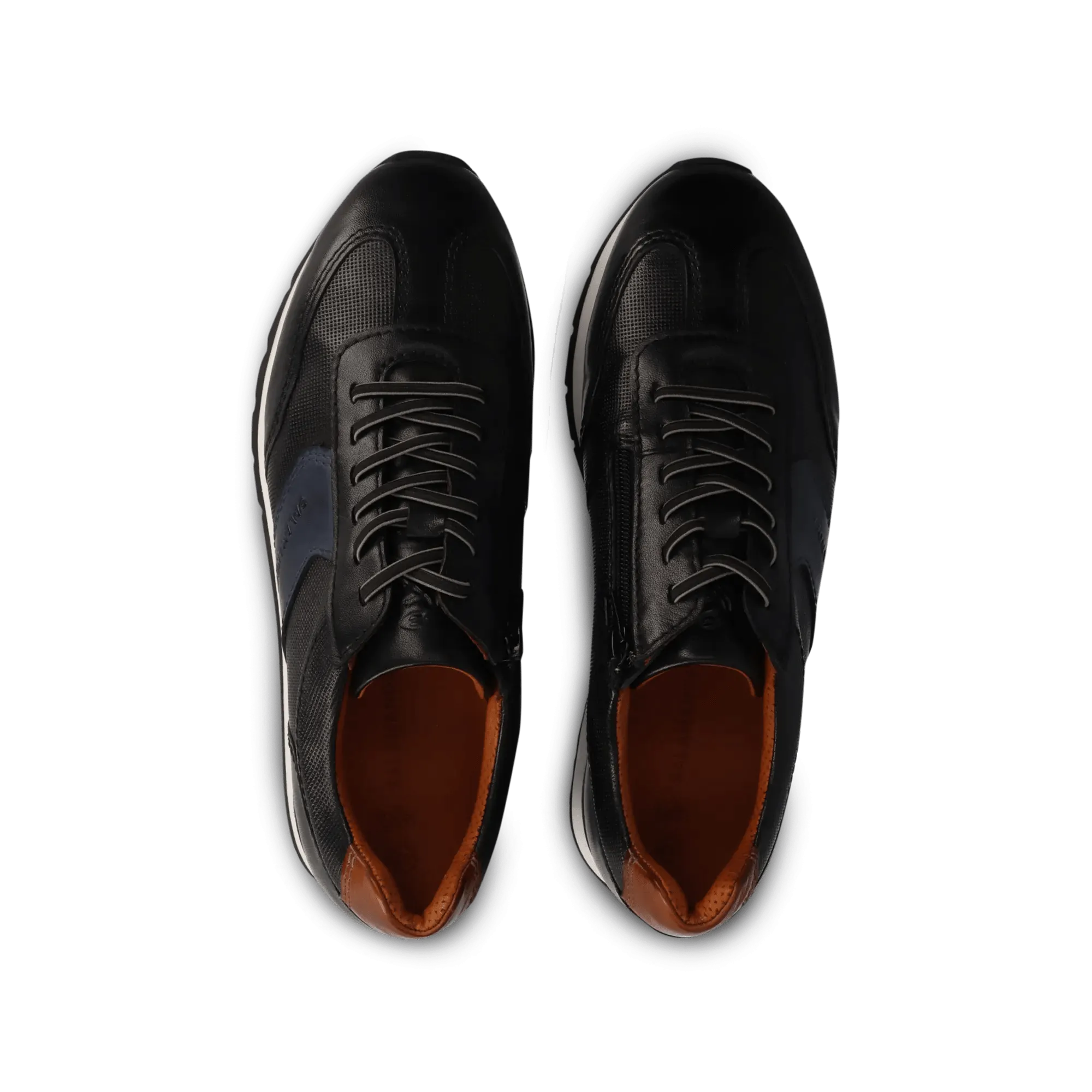 Leder Sneaker schwarz