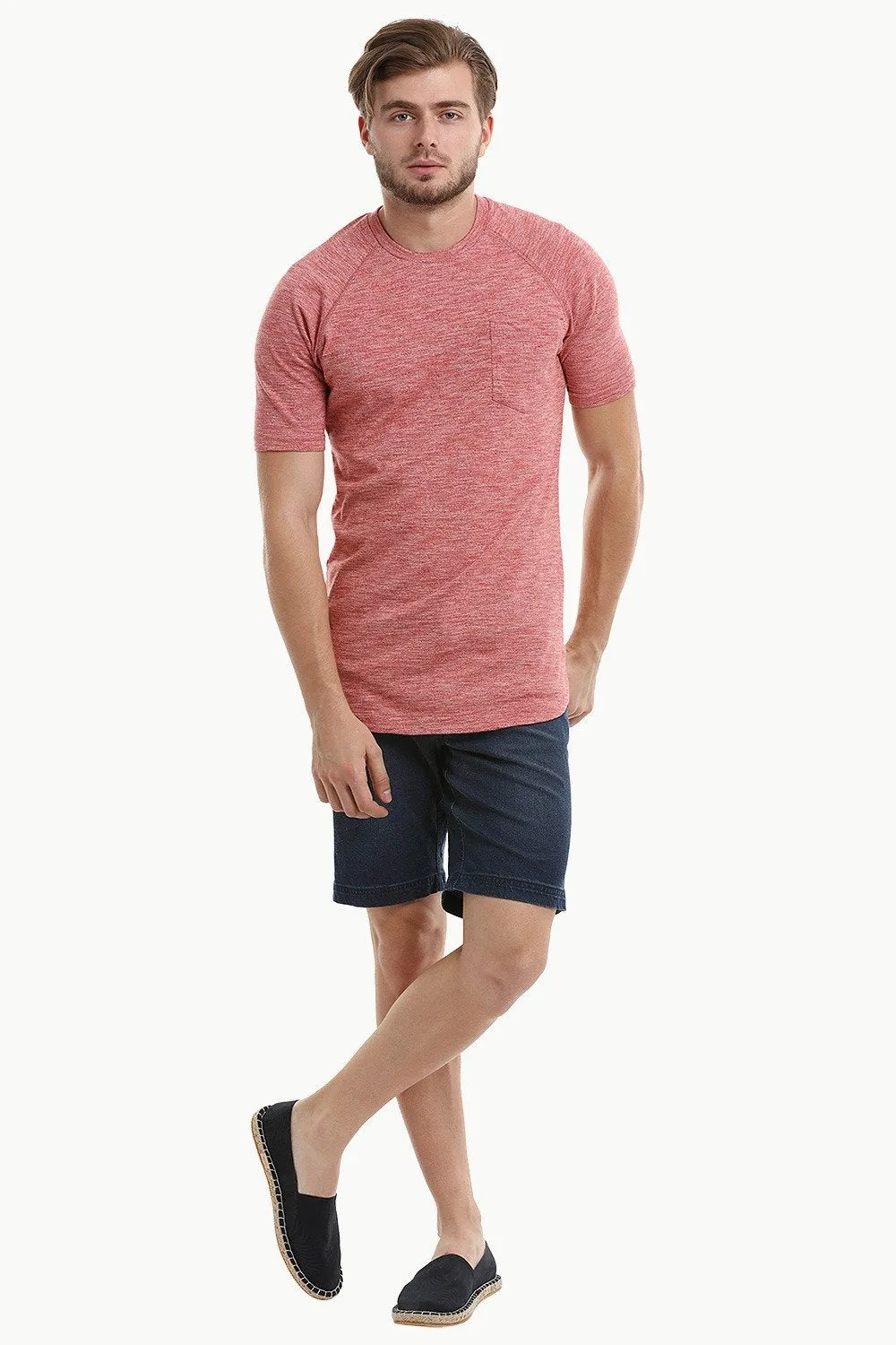 Long Heather Rust Red T-Shirt