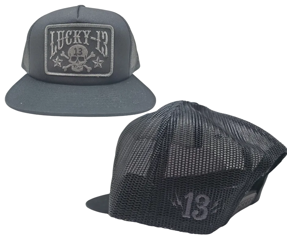 Lucky 13 Skull and Stars Cap