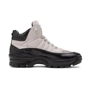 Mauri Polaris in Black / Light Grey Mens Exotic Crocodile / Suede / Nappa Leather Boots