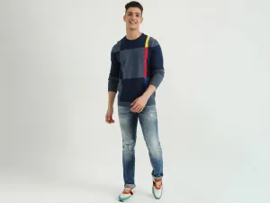 Mens Long Sleeve Check Sweater