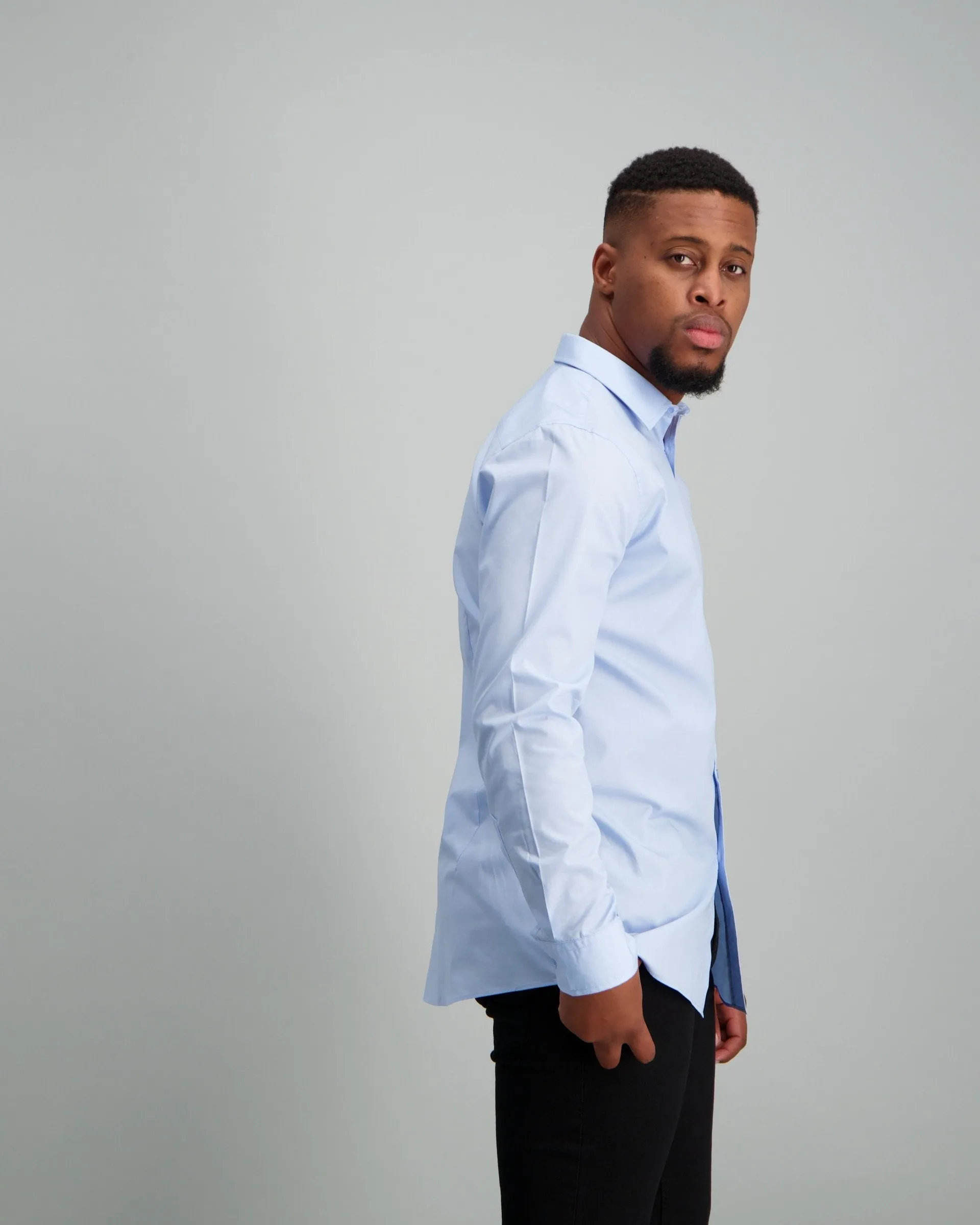Men's Regular Fit Shirt - Light Blue
