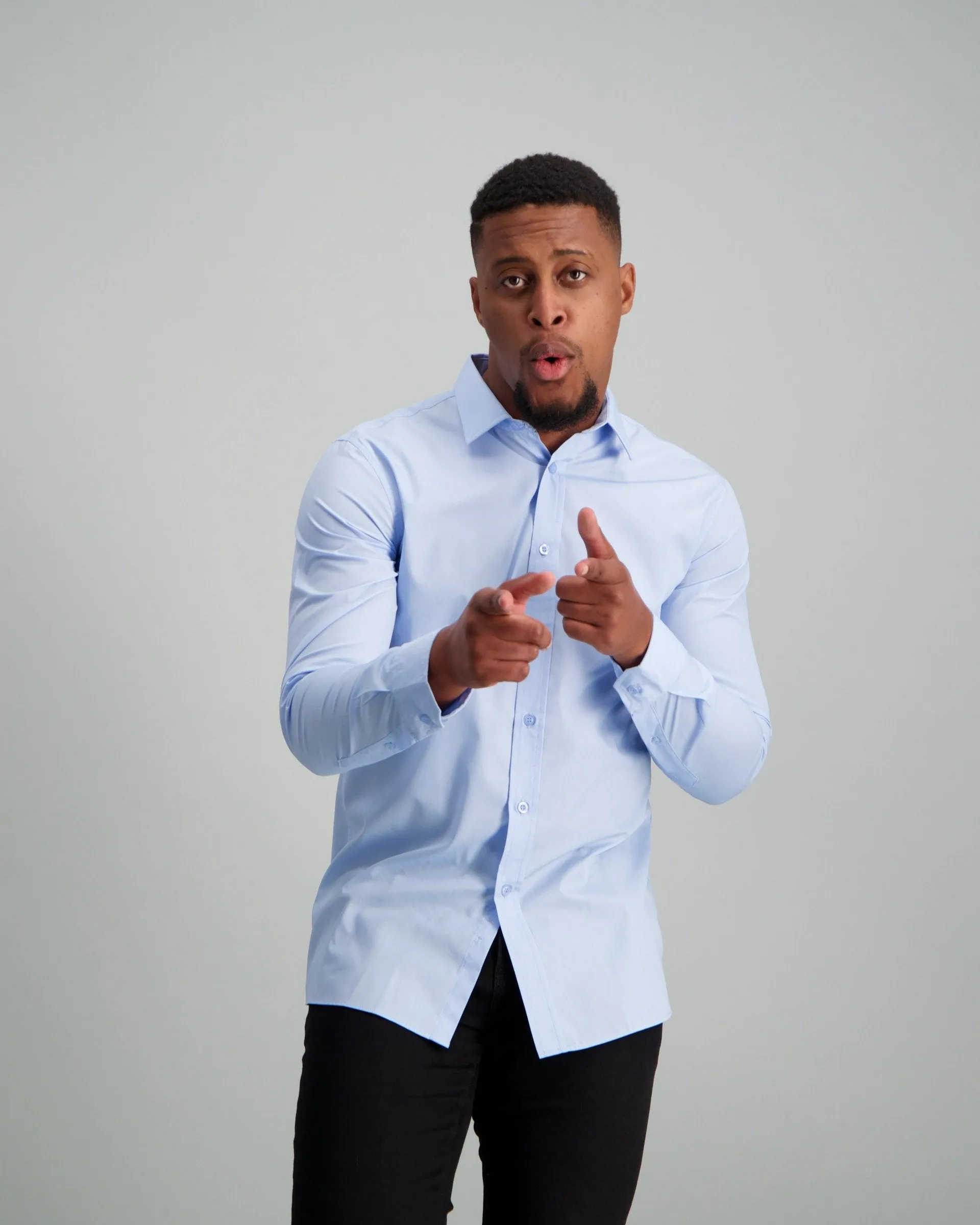 Men's Regular Fit Shirt - Light Blue