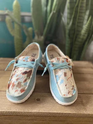 Mooma Turquoise and Cowhide Gypsy Jazz Slides