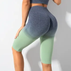 Moxie High-Rise Seamless Ombre Compression Biker Shorts