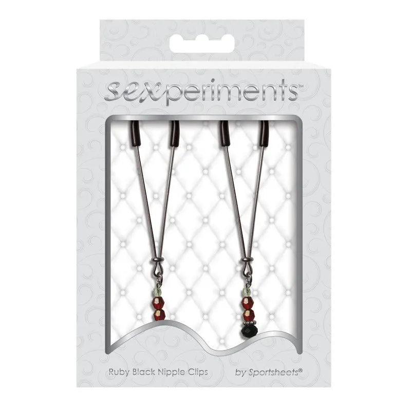 Nipple Clips In Ruby Black