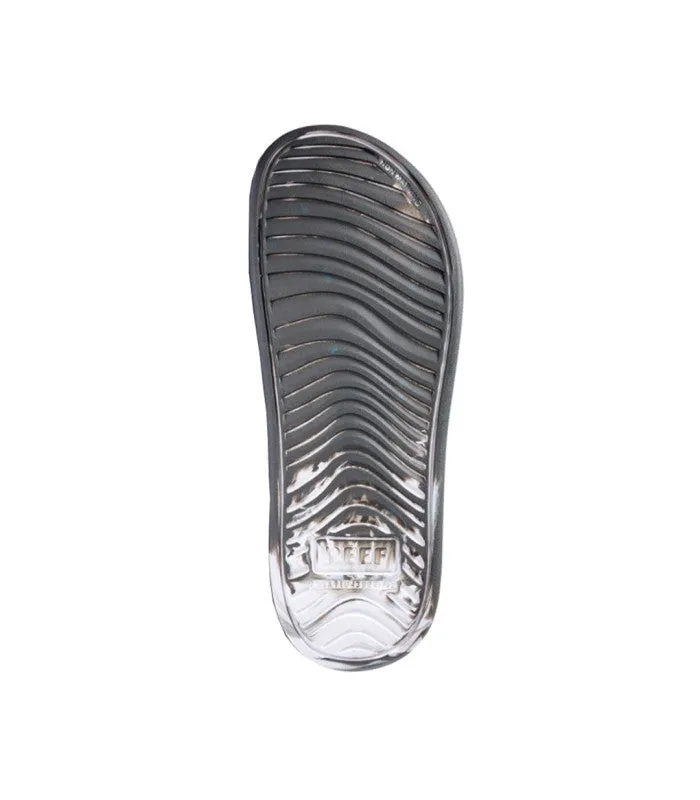 Oasis Slide Mens White/Grey Marble