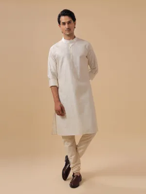 Off White Silk Kurta