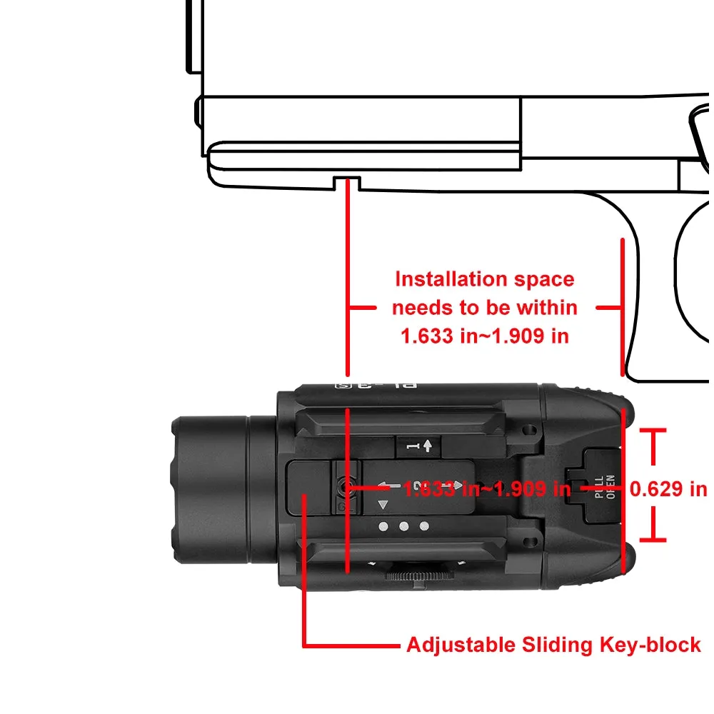 OLIGHT Pistol Flashlight Valkyrie PL-3S 1000 lm - Tan