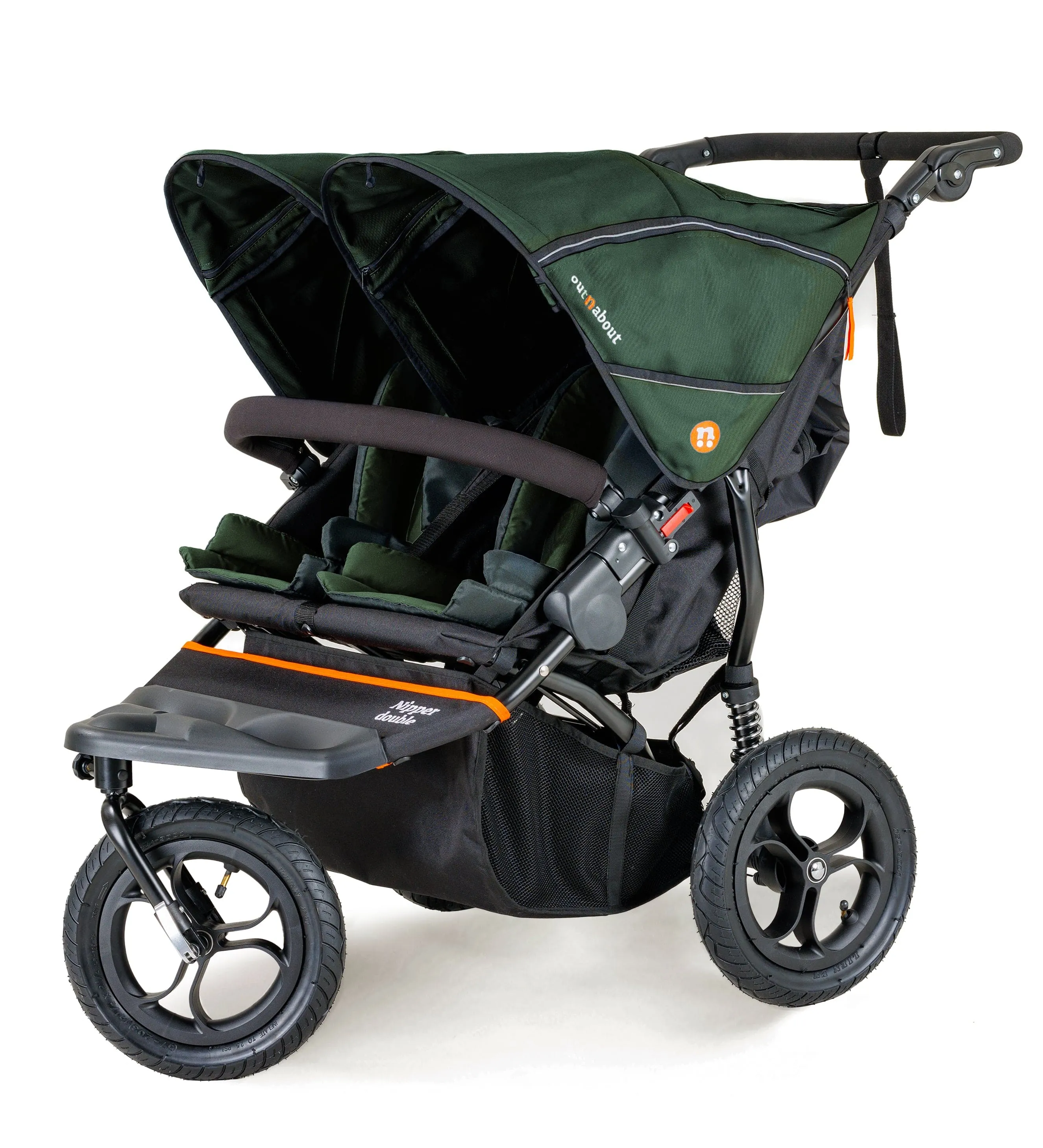 Out n About Nipper V5 Double Pushchair with Footmuff - Sycamore Green