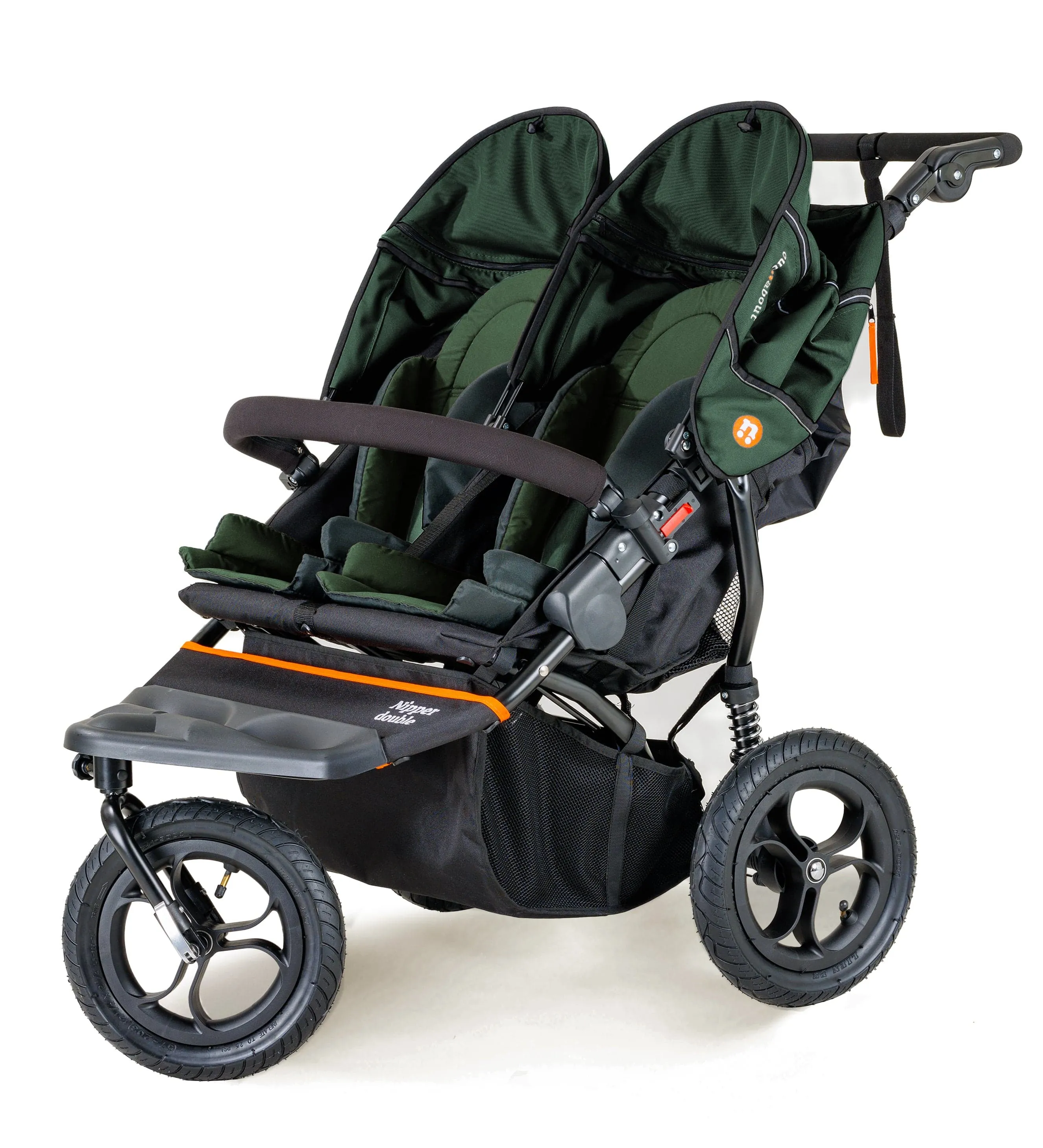 Out n About Nipper V5 Double Pushchair with Footmuff - Sycamore Green