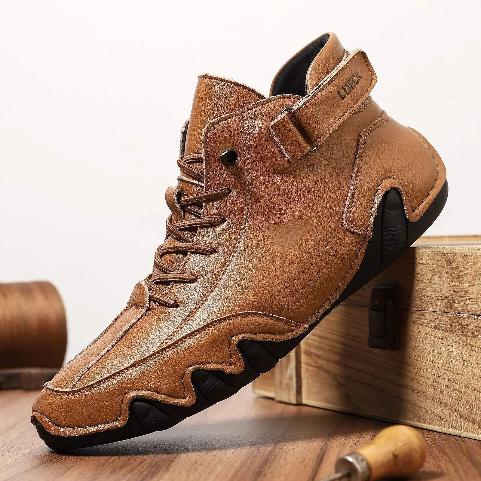 Plus Size Octopus Men's High-top Martin Boots Spring And Summer Men's Casual Ankle Boots TEMU Xi Yin