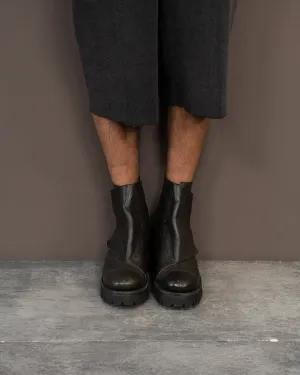 PORTAILLE HORSE LEATHER CROSS STRAP BOOTS (EU 43)