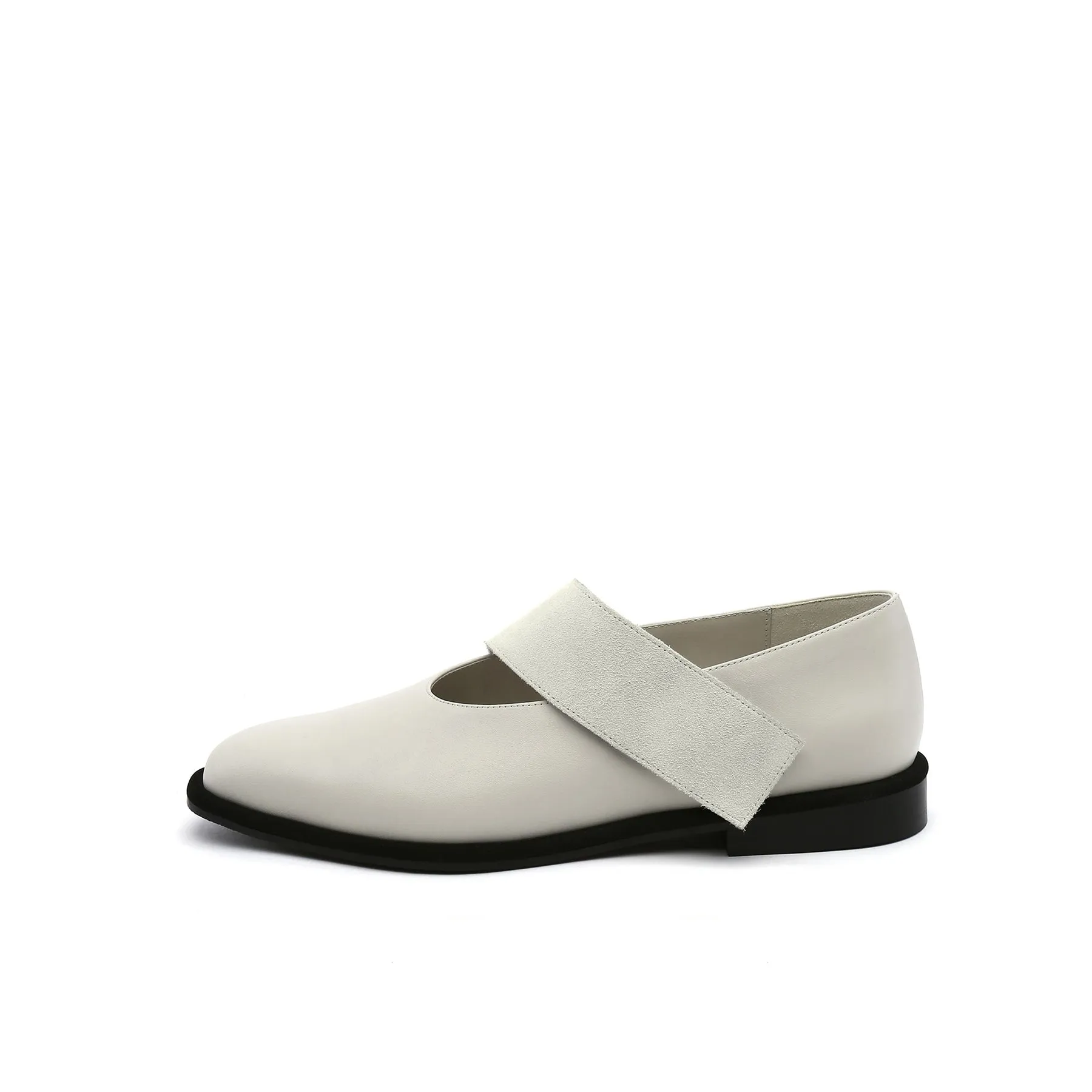 Simple As Comfort Leather Flat - Ivory
