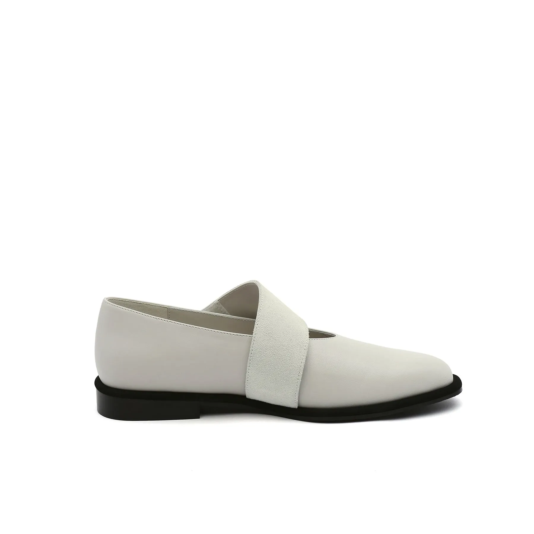 Simple As Comfort Leather Flat - Ivory