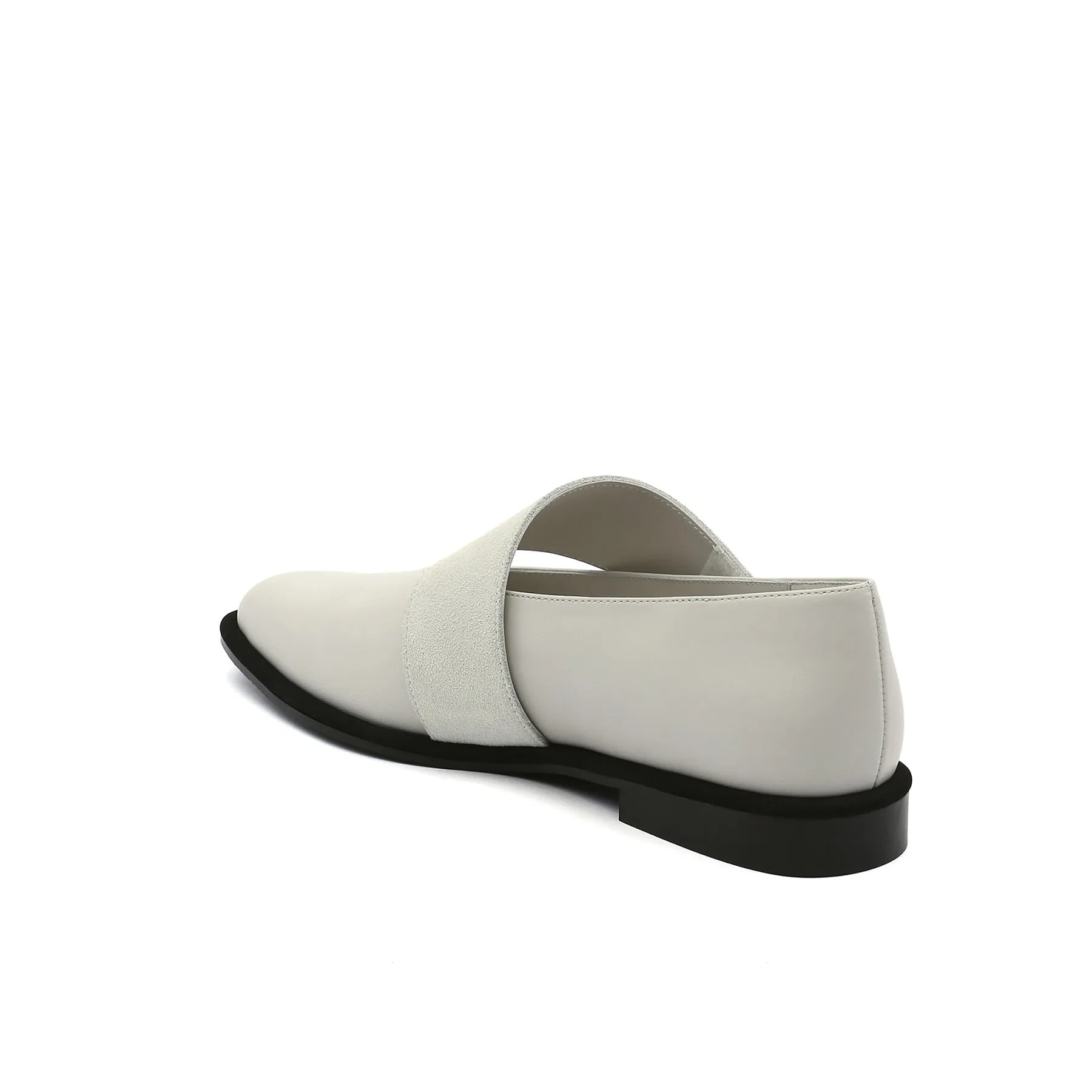 Simple As Comfort Leather Flat - Ivory