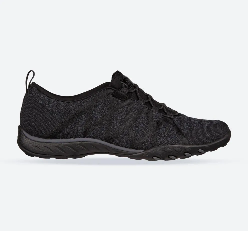 Skechers 100301 Relaxed Fit Breathe Easy Infi Knity Sneakers für Damen mit weiter Passform - Schwarz