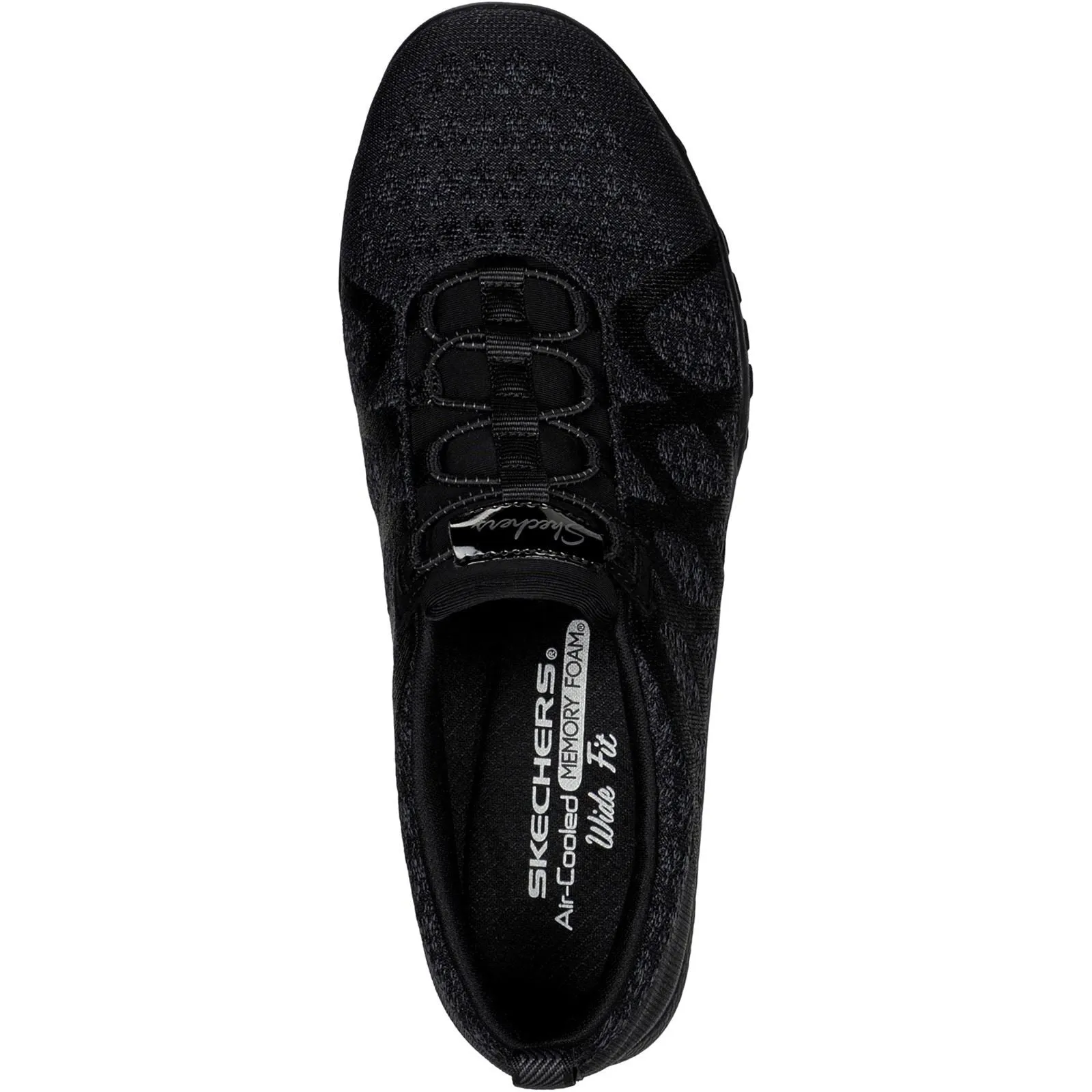 Skechers 100301 Relaxed Fit Breathe Easy Infi Knity Sneakers für Damen mit weiter Passform - Schwarz