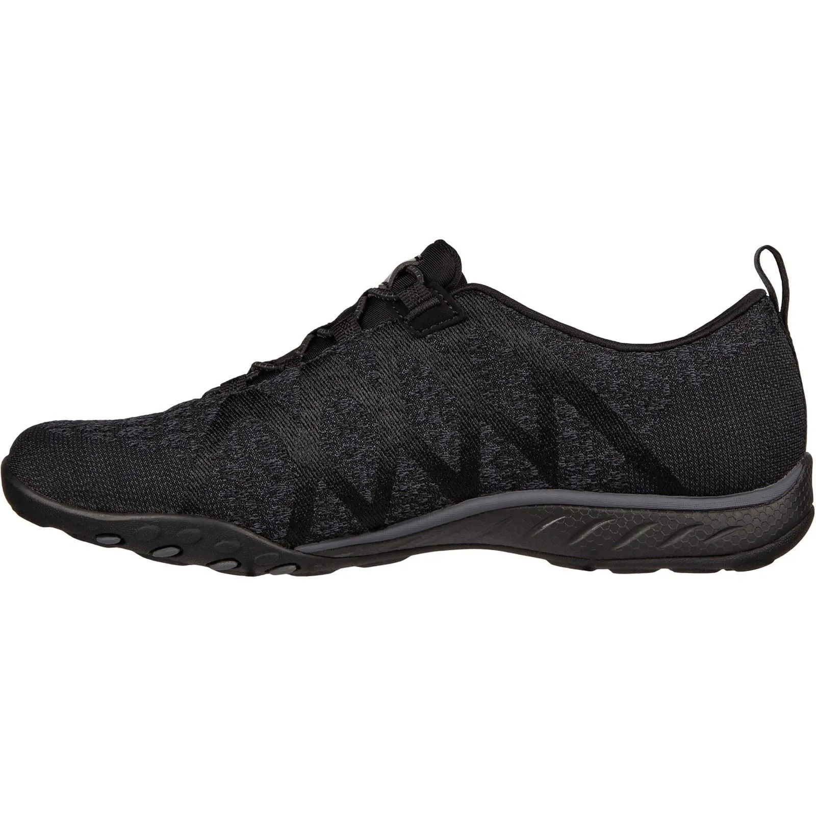 Skechers 100301 Relaxed Fit Breathe Easy Infi Knity Sneakers für Damen mit weiter Passform - Schwarz