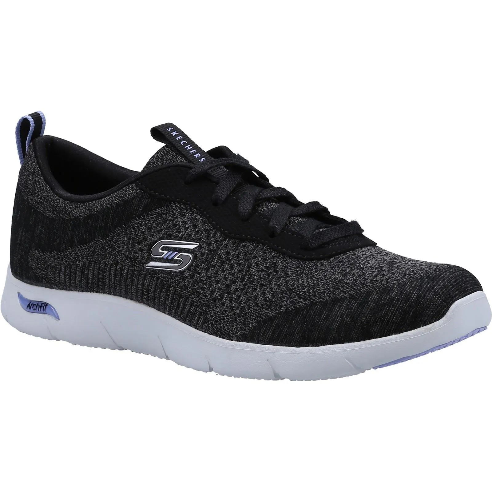 Skechers 104272 Arch Fit Refine Sneakers für Damen, weite Passform, Schwarz/Weiß
