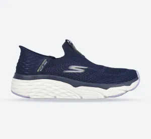 Skechers 128571 Max Cushioning Smooth Sneakers für Damen, weite Passform, Marineblau/Lavendel