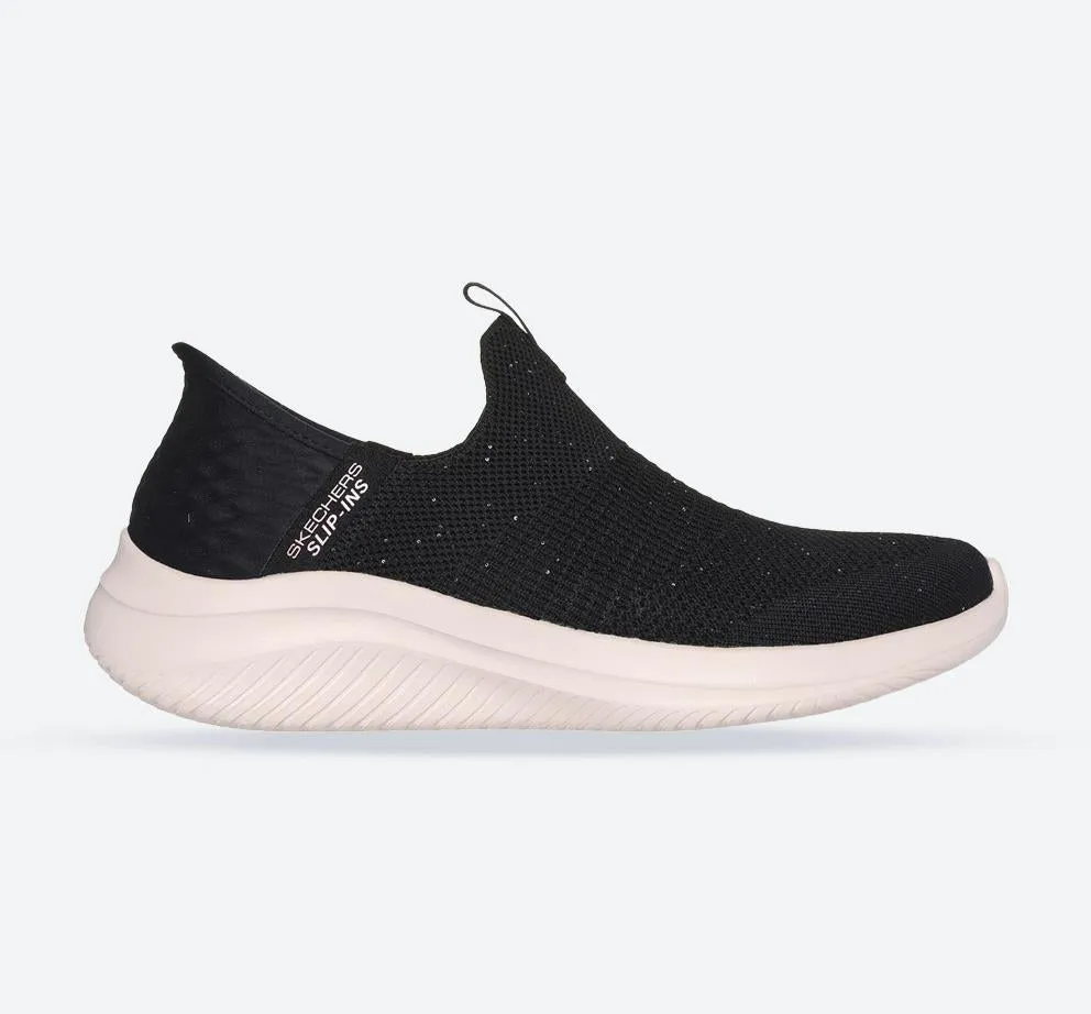 Skechers 149594 Slip-ins Ultra Flex 3.0 Sneakers für Damen mit weiter Passform - Schwarz/Roségold