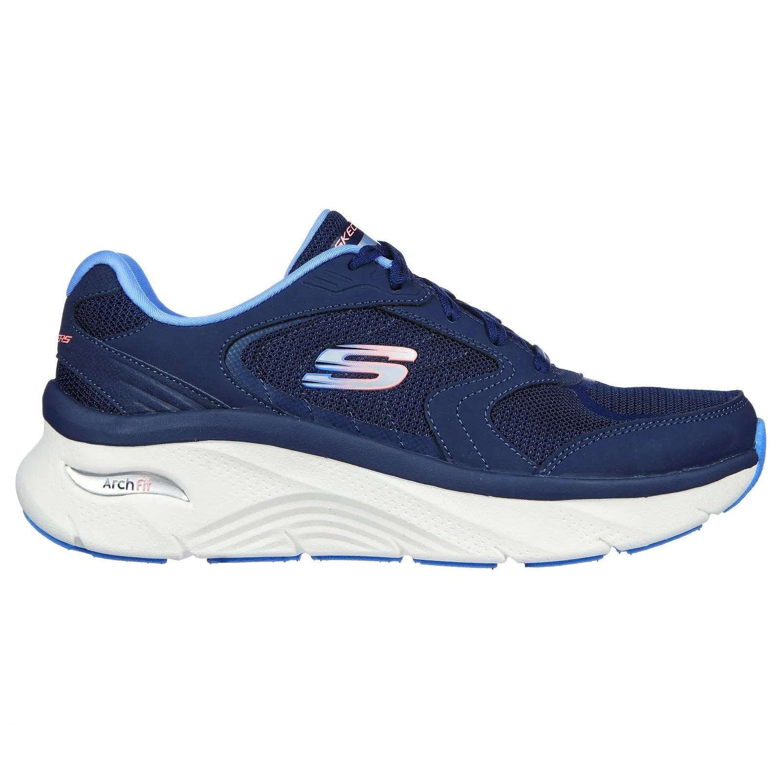 Skechers 149686 Arch Fit D'Lux Sneakers für Damen mit weiter Passform - Marineblau/Blau