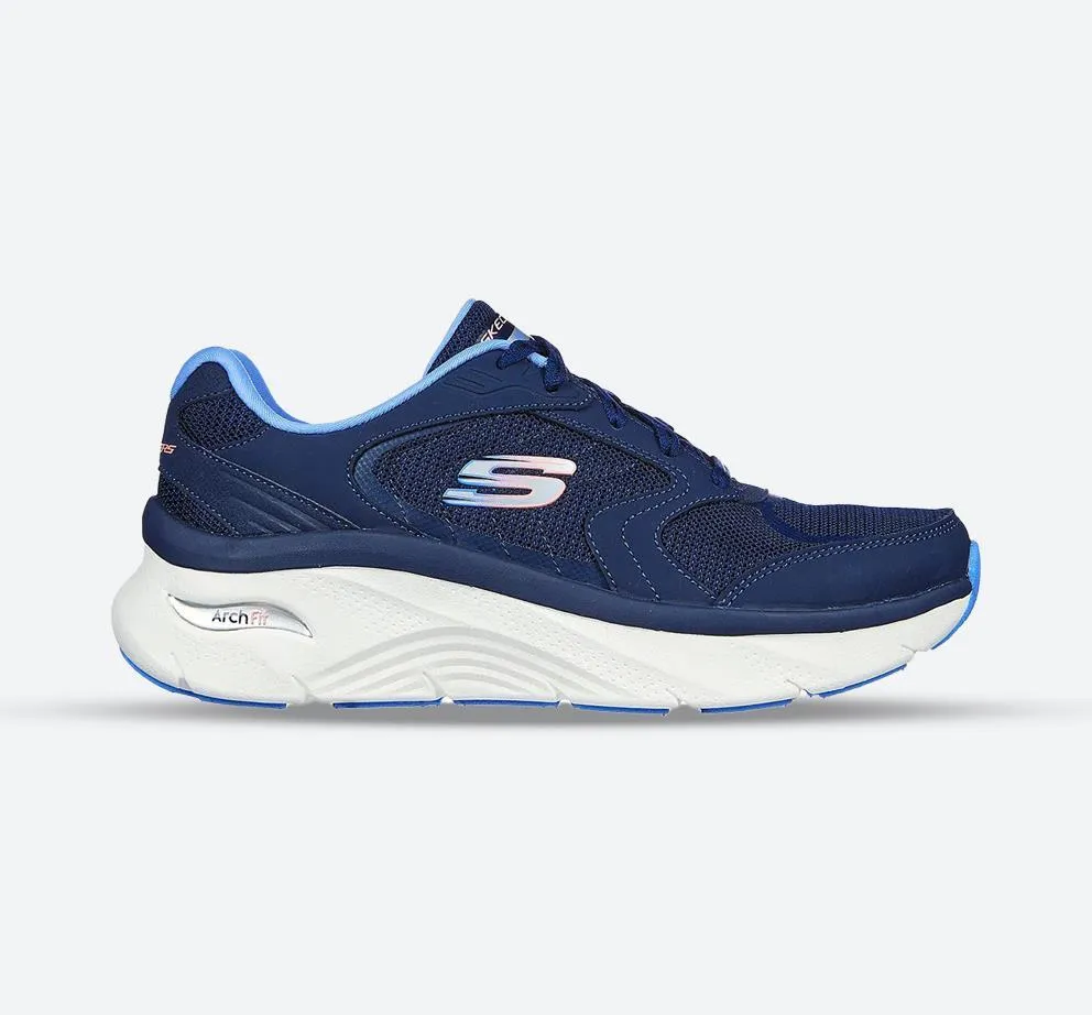 Skechers 149686 Arch Fit D'Lux Sneakers für Damen mit weiter Passform - Marineblau/Blau