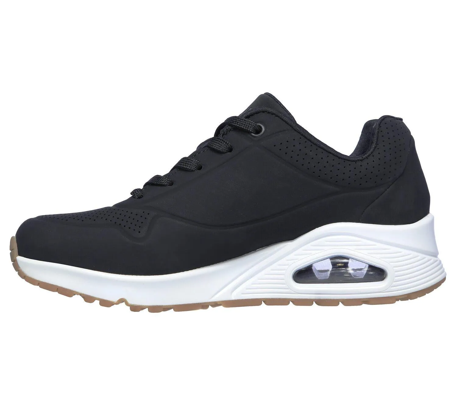 Skechers 73690 Uno – Stand On Air Walking-Sneakers für Damen mit weiter Passform