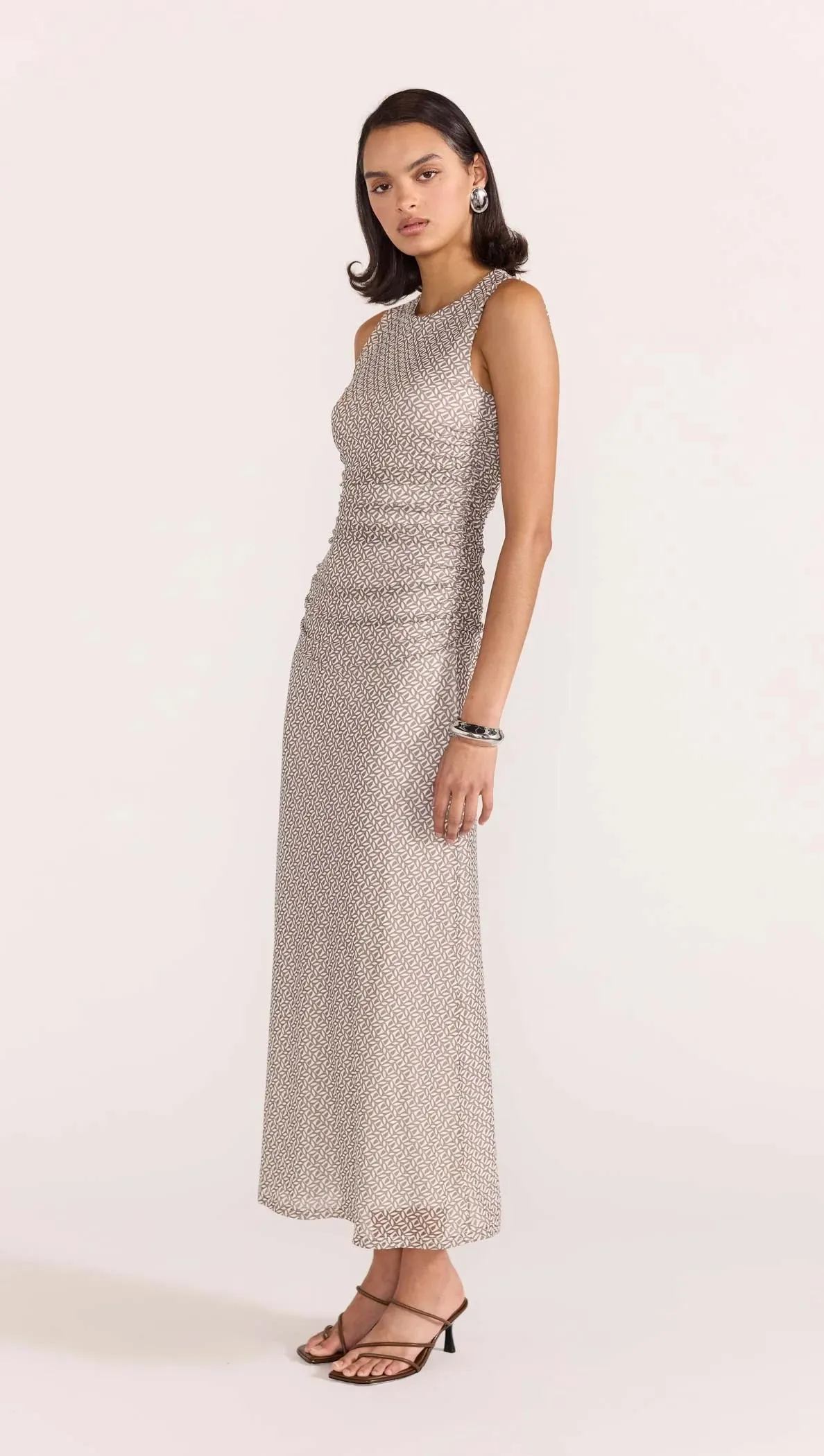 Staple The Label Noa Mesh Maxi Dress - Geometric