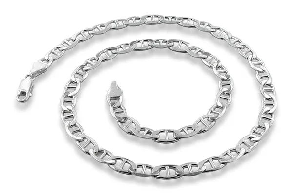 Sterling Silver Flat Marina Chain 4.5 MM