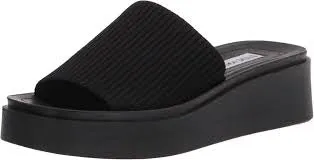 Steve Madden Balanced Black Slides