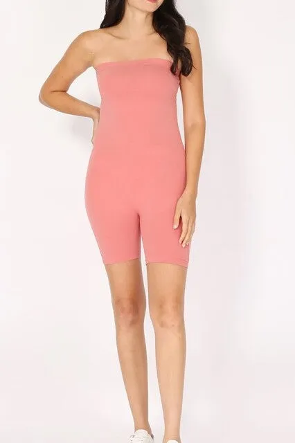 Summer Strapless Romper – Solid Tube Top Casual Design ZTCSR3007RC76 $5Each