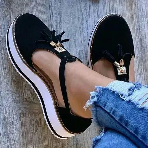 TasselEspadrille Platform Sandals