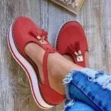 TasselEspadrille Platform Sandals