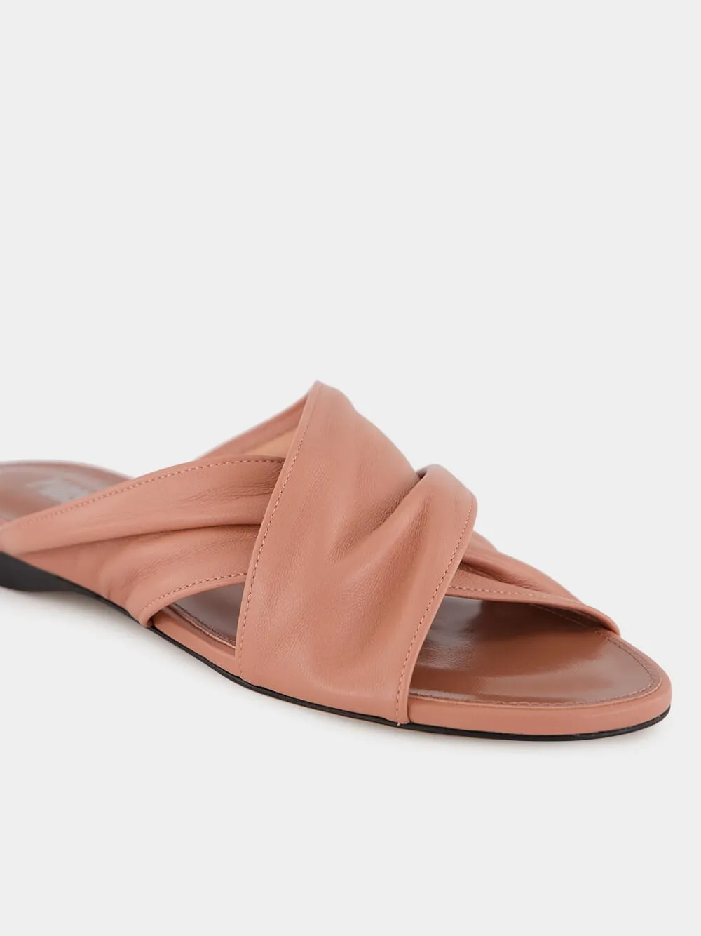Texas Rose Flat Sandals in Nappa Leather