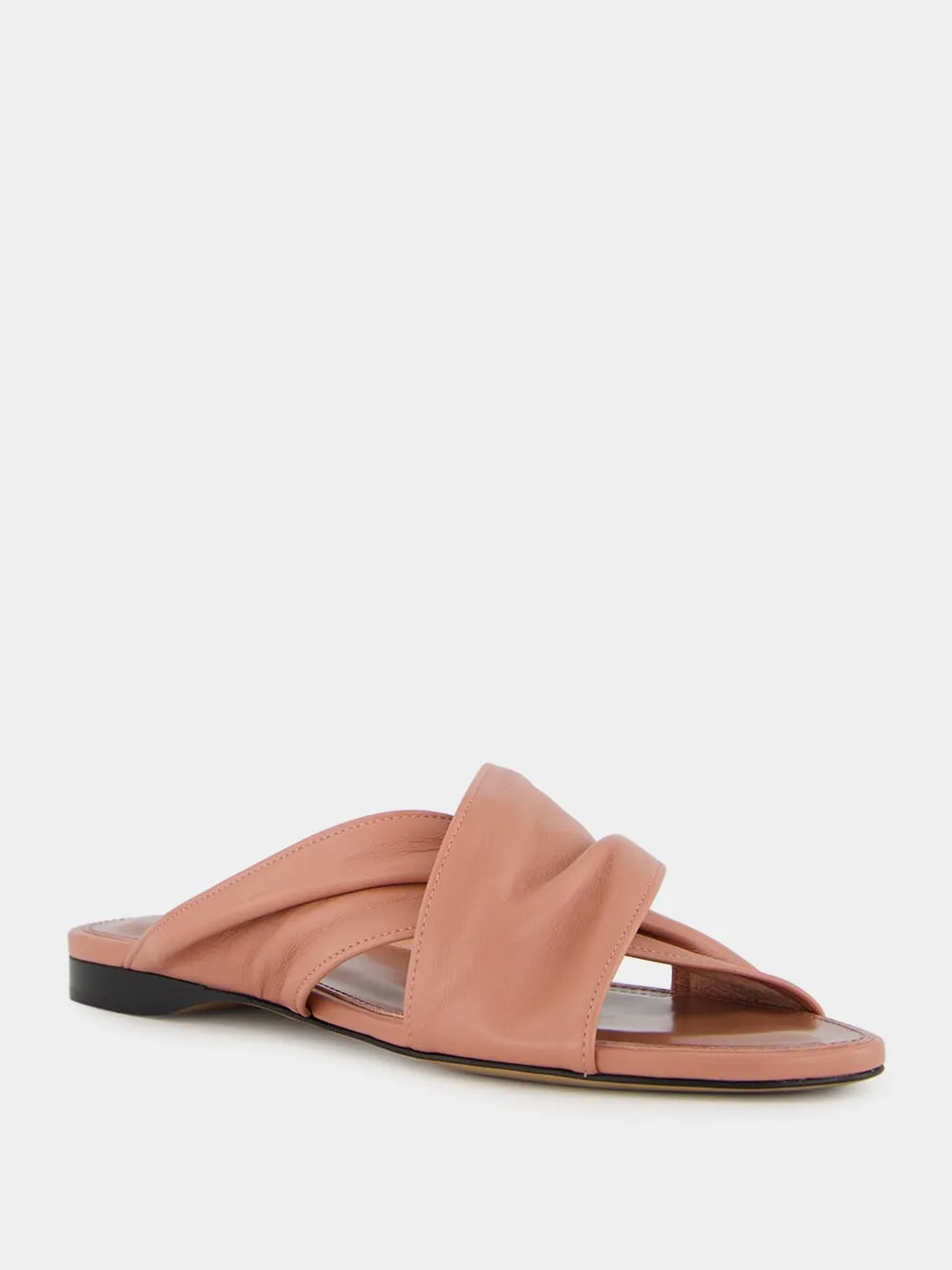 Texas Rose Flat Sandals in Nappa Leather