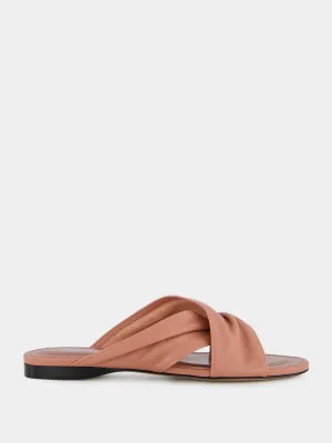 Texas Rose Flat Sandals in Nappa Leather