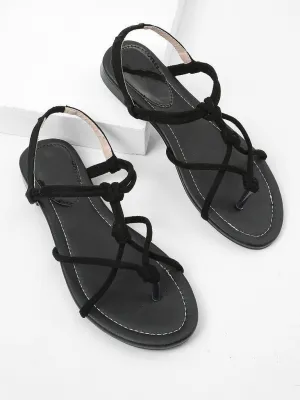 Toe Post Strappy Flat Sandals