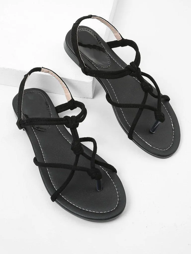 Toe Post Strappy Flat Sandals