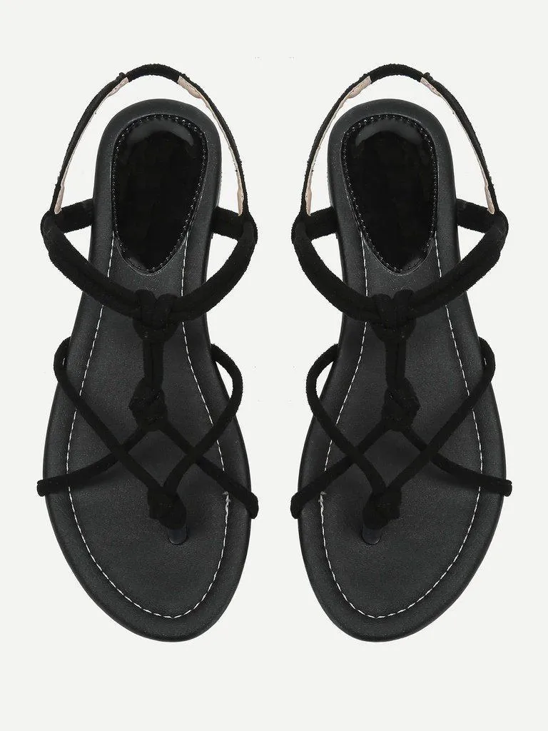 Toe Post Strappy Flat Sandals