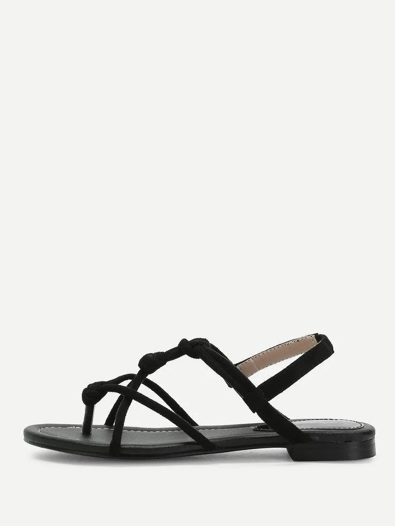 Toe Post Strappy Flat Sandals